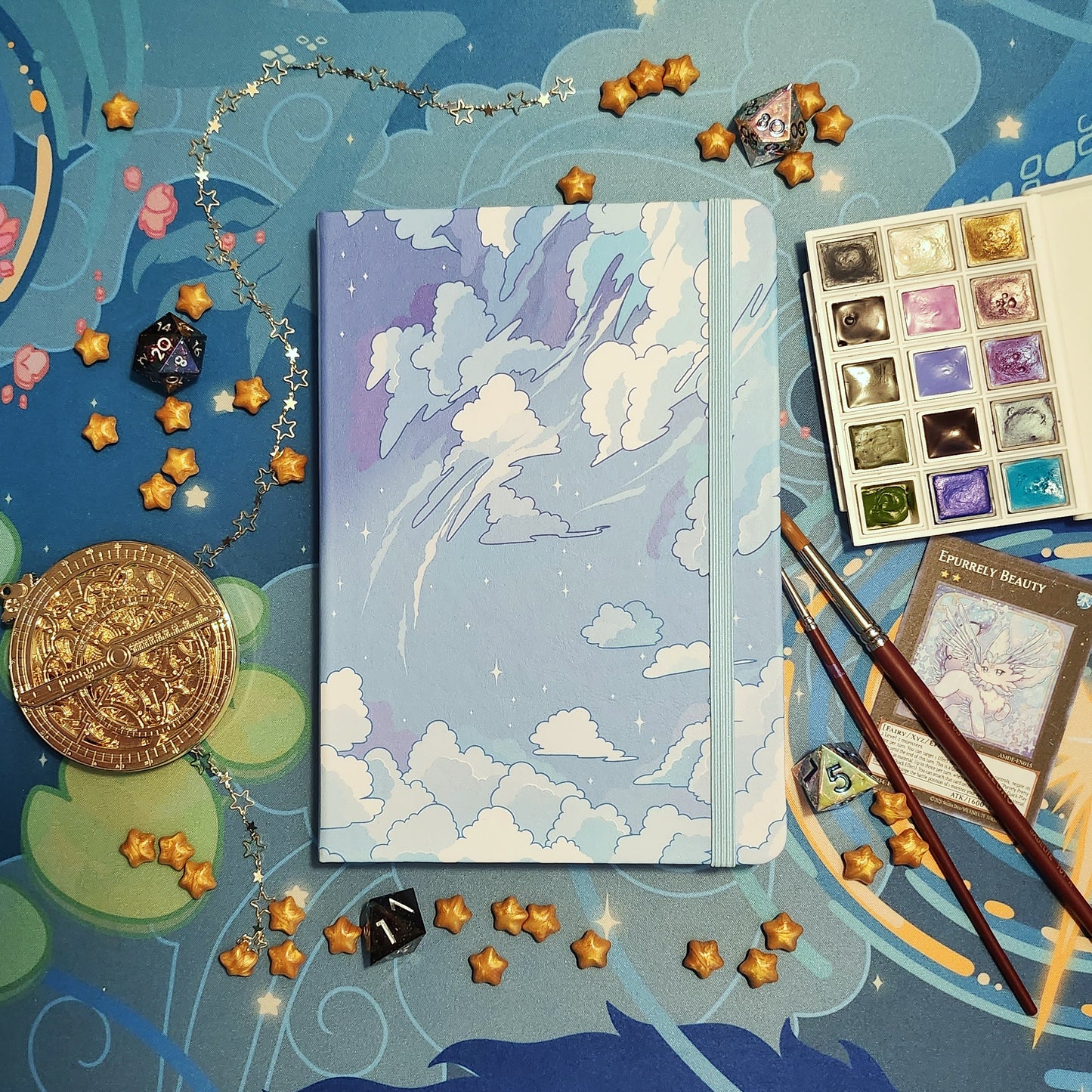 Blue Clouds Holographic Hardcover Journal