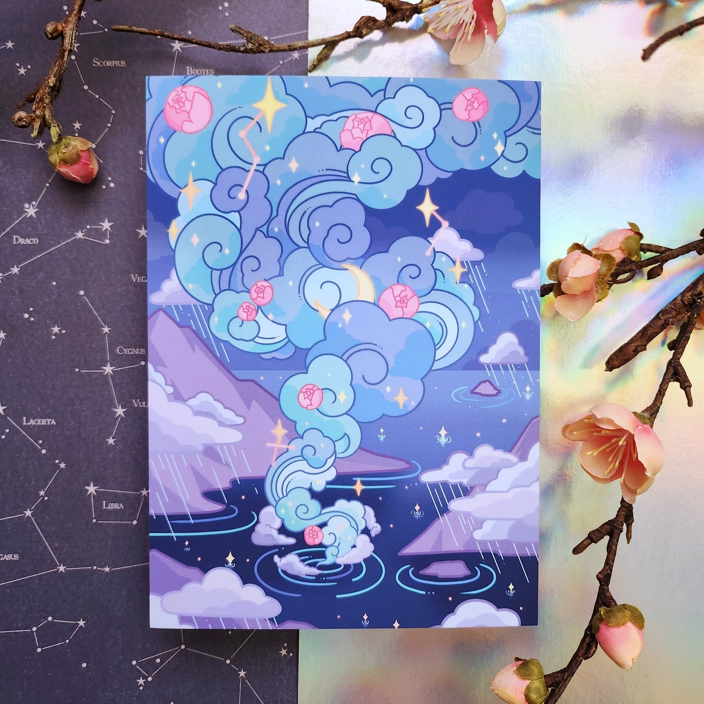 Flower Storm Art Print