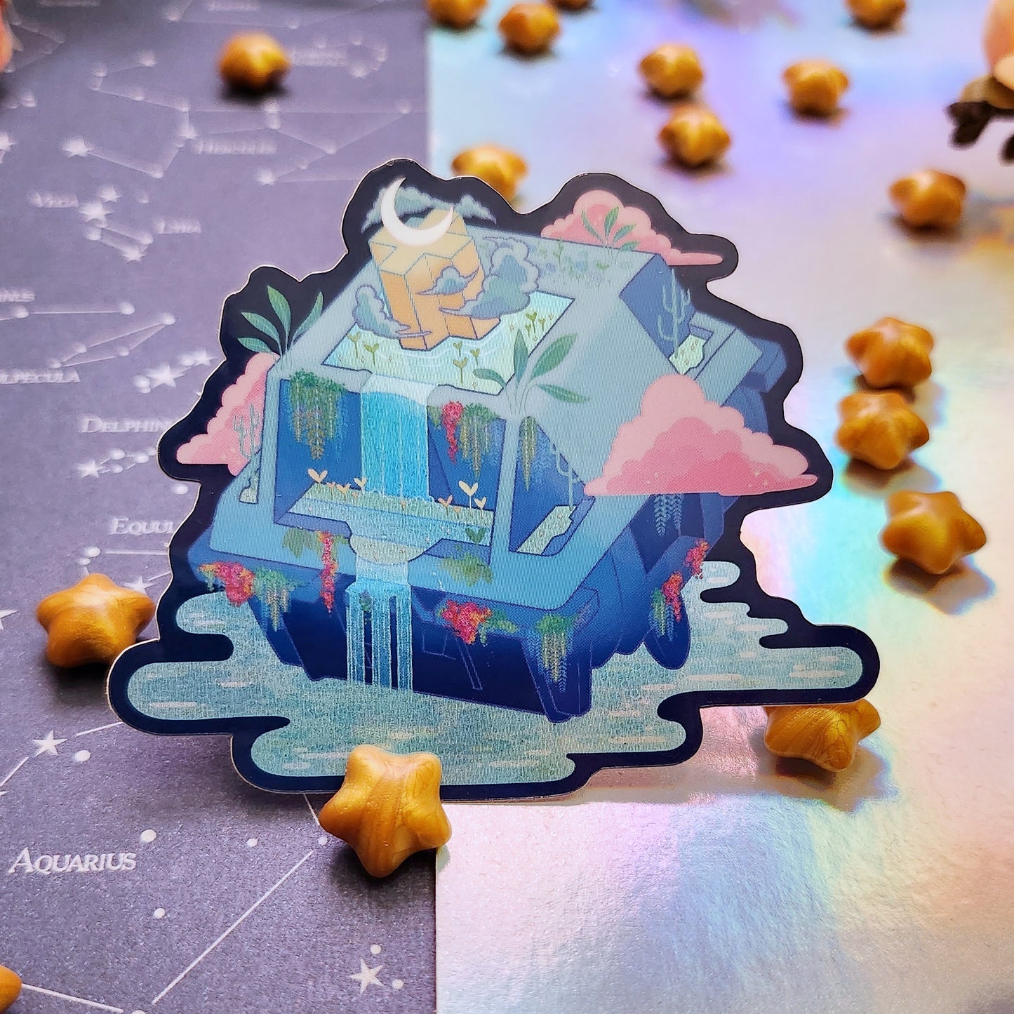 Lunar Temple Switch Holographic Sticker