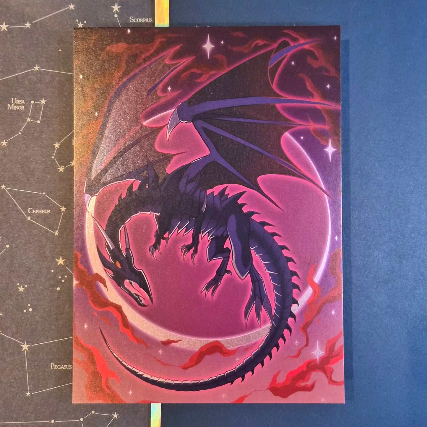 Eyes of Red Dragon Art Print