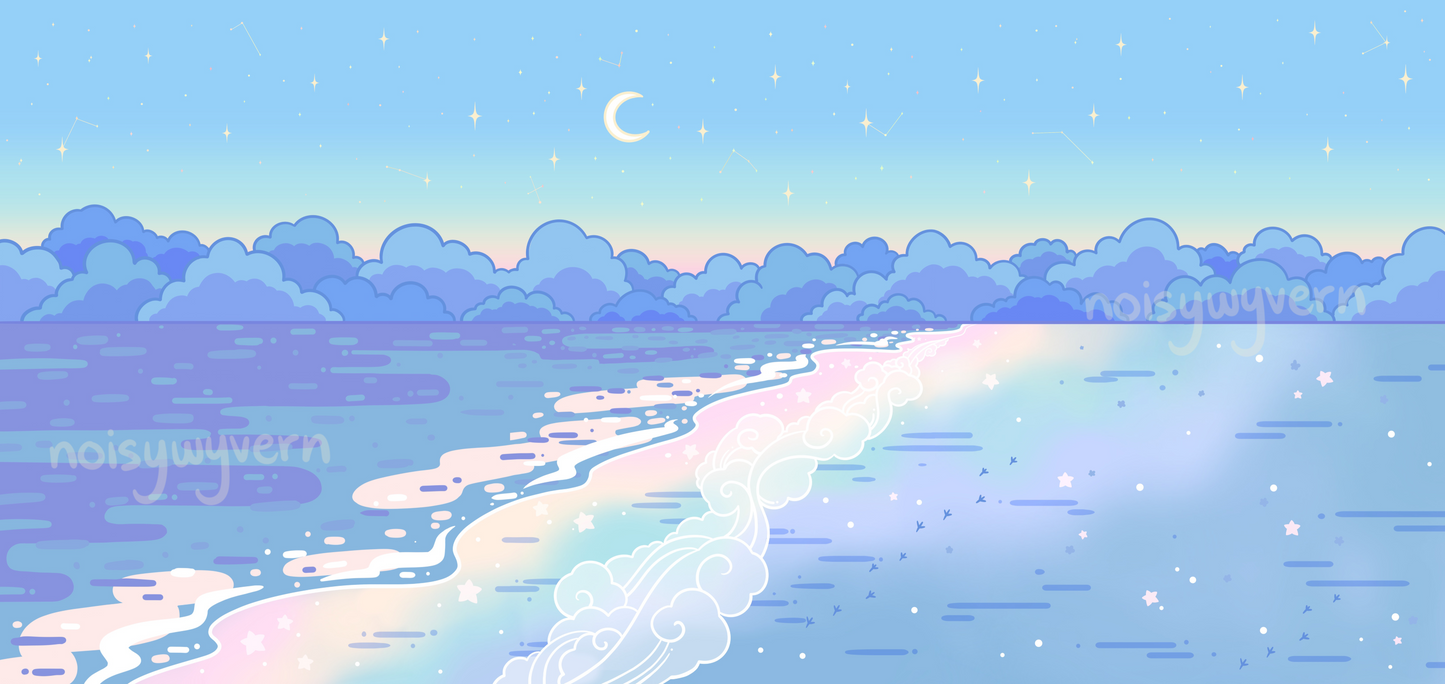 Rainbow Beach Desk Mat