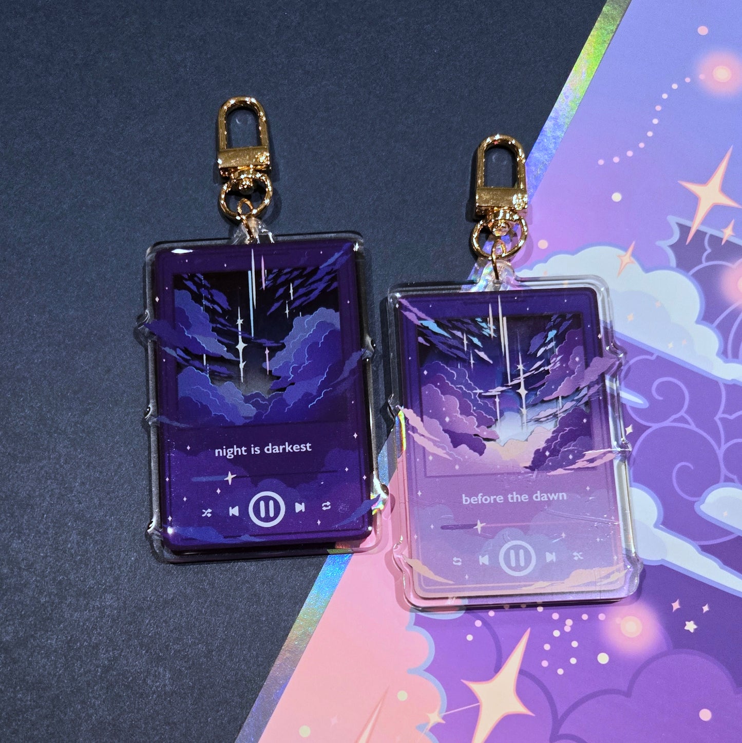 (B) Night is Darkest Acrylic Charm