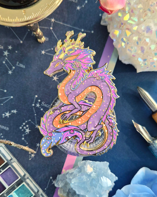 Lavender Dragon Enamel Pin