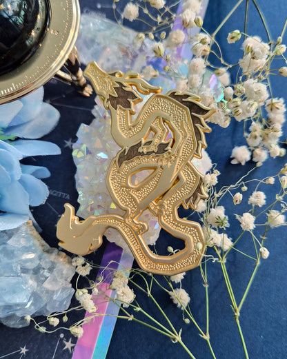 Metallic Dragons Enamel Pins