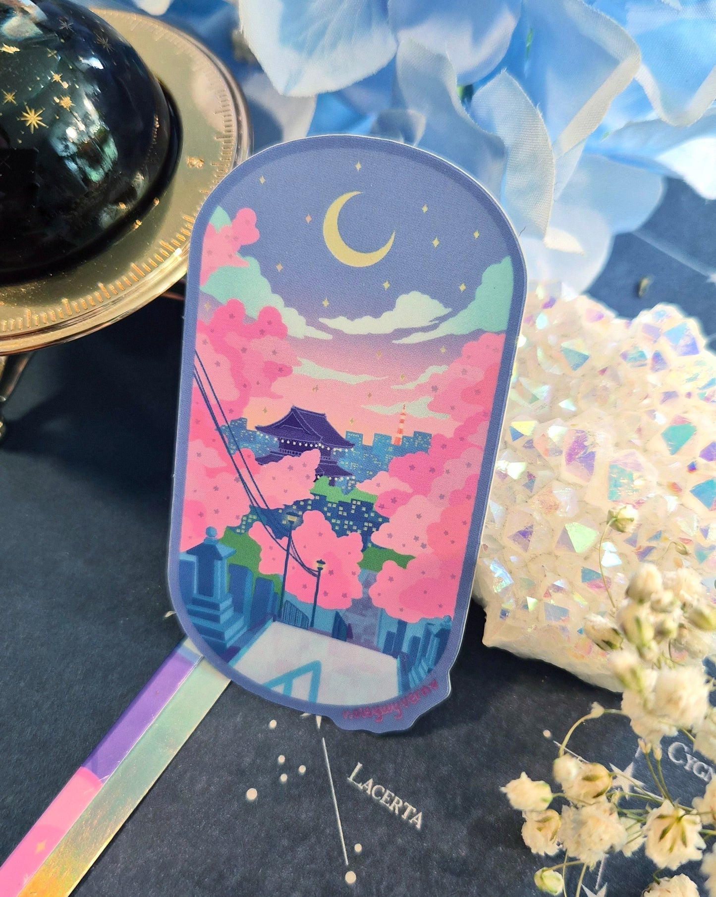Kyoto Moonrise Holographic Sticker