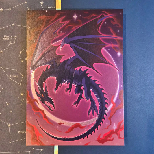 Eyes of Red Dragon Art Print