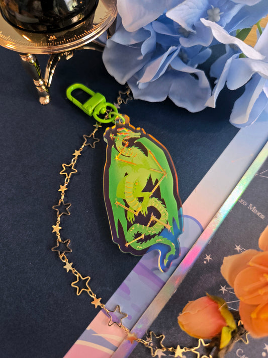 Green Dragon Rainbow Acrylic Charm