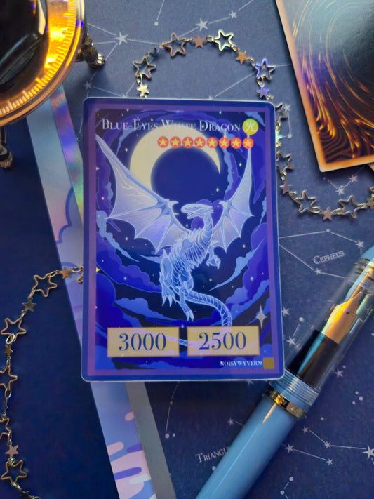 Eyes of Silver Dragon Holographic Sticker