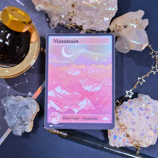 Mountain Land Holographic Sticker