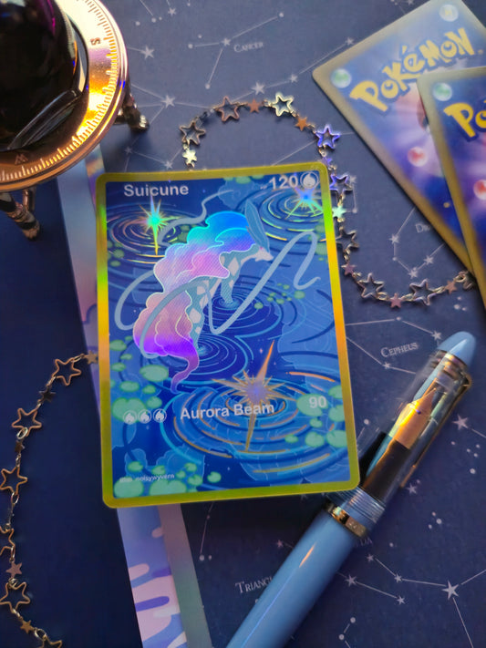 Crystal Wolf Holographic Sticker