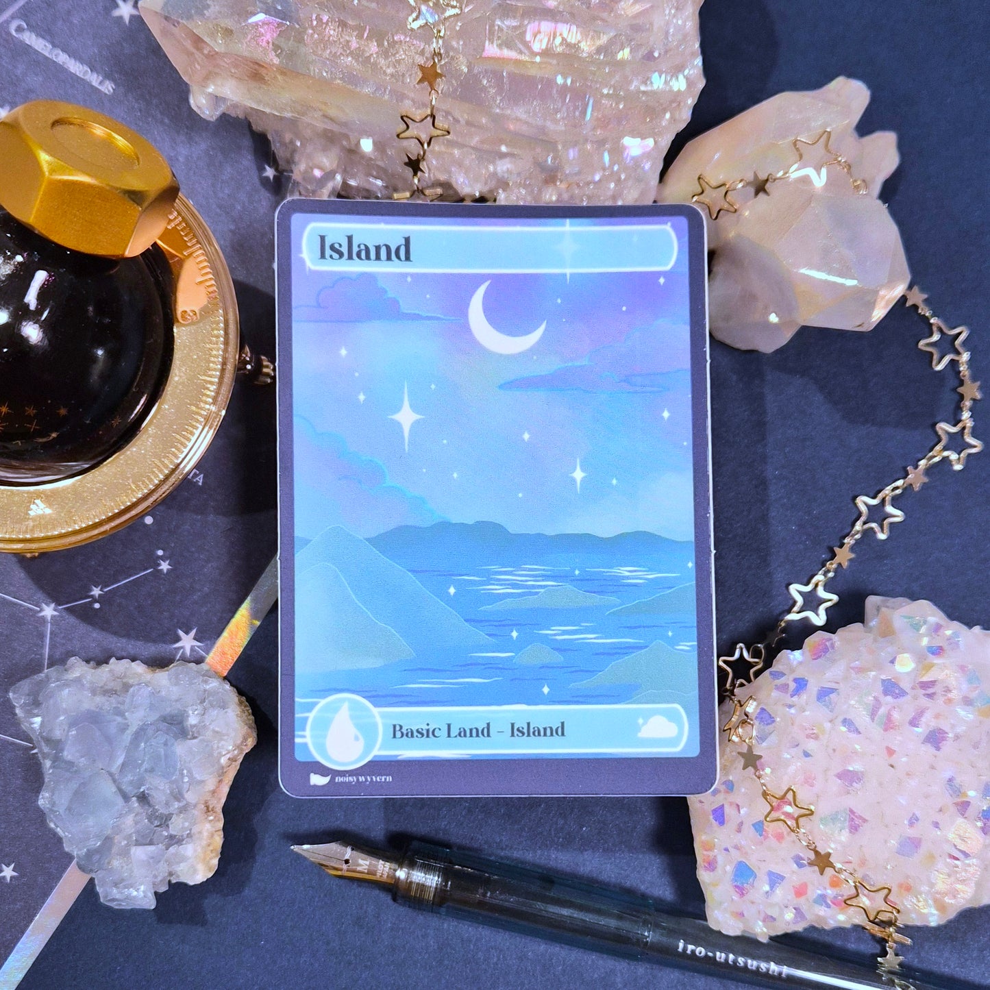Island Land Holographic Sticker