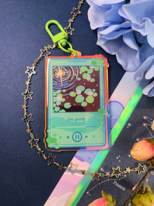 Live Gently Rainbow Acrylic Charm