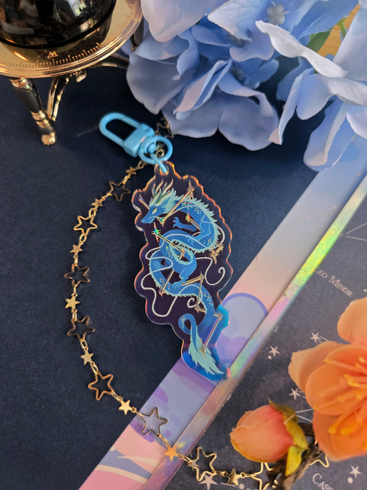 Blue Dragon Rainbow Acrylic Charm