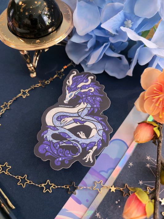 Porcelain Dragon Holographic Sticker