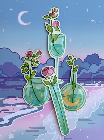 Starry Plants Clear Sticker Set