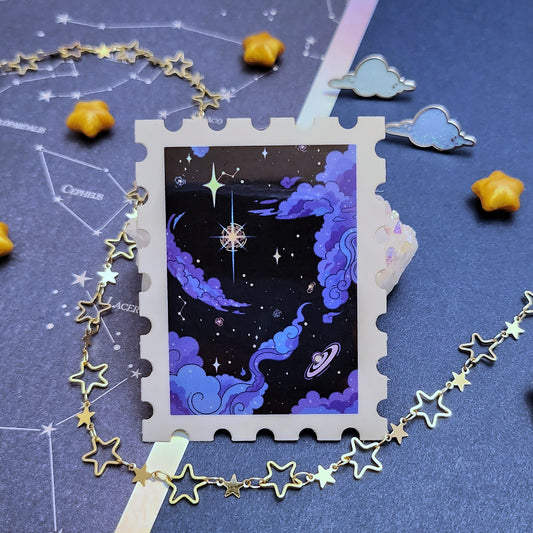 Deep Space Nebula Holographic Sticker