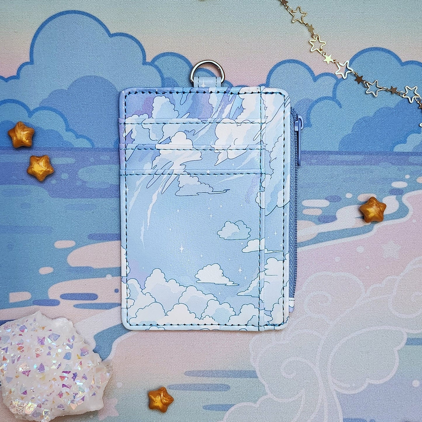 Blue Clouds Card Holder Wallet