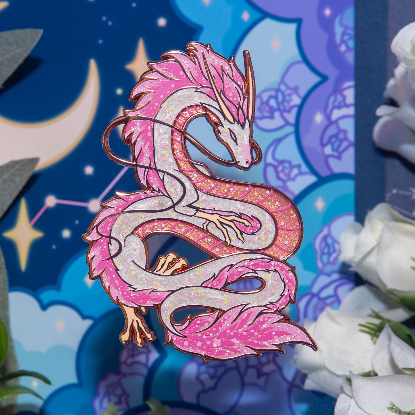 Sakura Dragon Enamel Pin