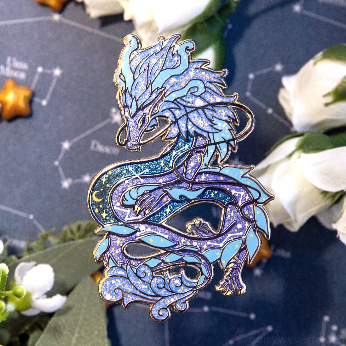 Starry Dragon Enamel Pin